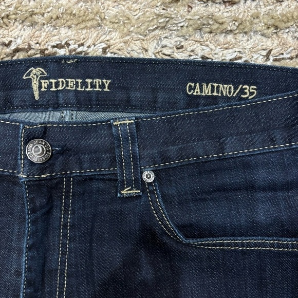 Fidelity Camino Jeans 35 Pacific Rinse Dark Wash - Picture 3 of 11